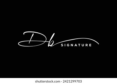 DB initials Handwriting signature logo. DB Hand drawn Calligraphy lettering Vector. DB letter real estate, beauty, photography letter logo design.