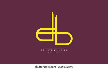 DB initials monogram letter text alphabet logo design