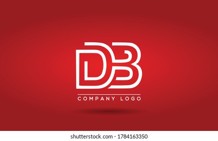 DB Letter Design Logo Logotype Icon Konzept und klassische Elegant Look Vektorgrafik.