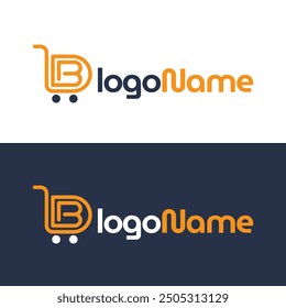 ILUSTRACIÓN VECTORIAL de Plantilla de diseño de logotipos de comercio electrónico DB Letter.