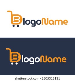 DB Letter e-commerce Logo Design Template Vector Illustration.