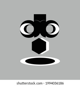 Logo-Alphabet des DB-Buchstabens, abgerundetes Dreieck-Logo, Vektorsymbol