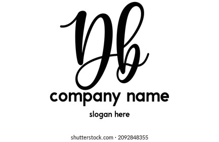 Logo de la letra Db. plantilla para la letra DB