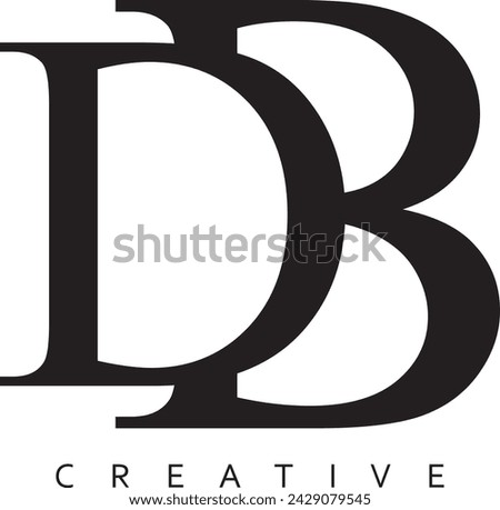 DB letter modern logo. BD vector design