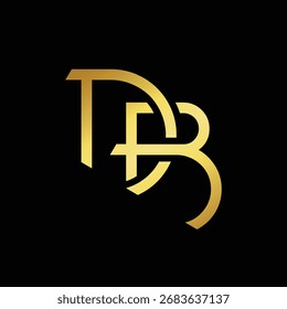 db letters abstract logo modern style