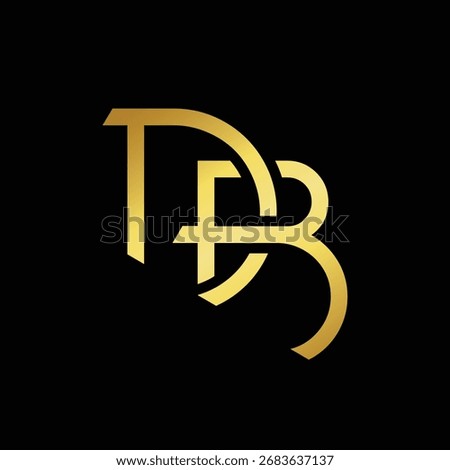 db letters abstract logo modern style