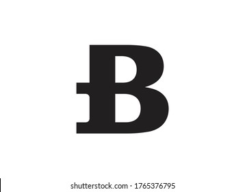 DB logo or BD logo in a modern geometrical design. Interwoven serif and sans serif characters