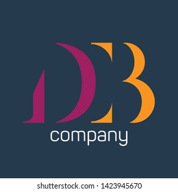 DB logo design. Monogram DB. Company logo.