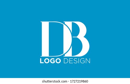 Letra vectorial de diseño de logotipo de DB
