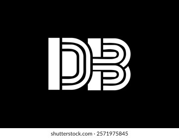 DB Logo Design Template Vector Graphic Branding Element.
