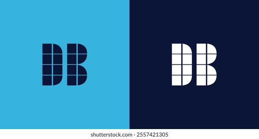 DB logo design with tile shape. Minimalist and modern vector illustration design suitable for business or brand