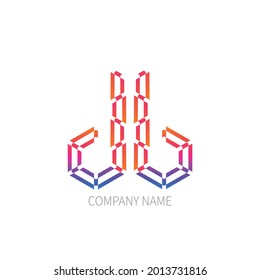db Logo Design Vektorgrafik Farbverlauf