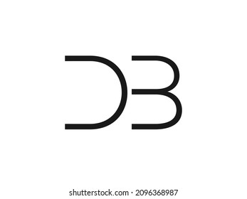DB logo designed with letter D B in vector format