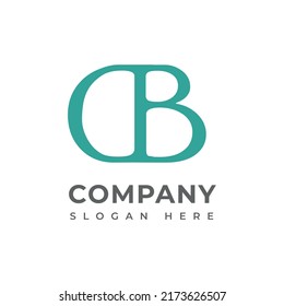 DB logo designed with letter D B in vector format. White background.