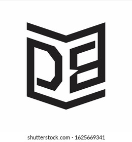DB Logo Emblem Monogram With Shield Style Design Template Isolated On white Background