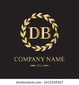  db logo initial letter luxury royal logo. template symbol. modern golden luxury logo. abstract monogram vector letter mark brand fashion. icon  business monogram boutique font Clothing minimalist.
