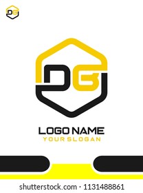 DB logo letter initial, Abstract polygonal Background Logo,