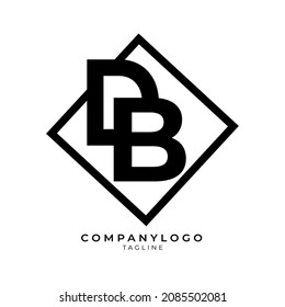 DB Logo Vector Illustration Black White Design