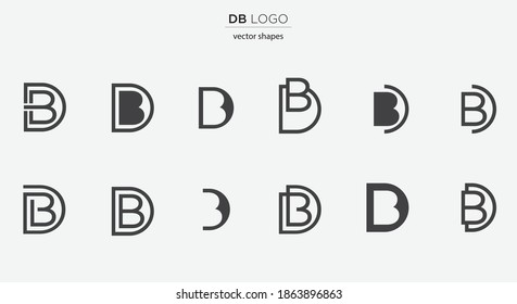 DB logo, vector shapes design
