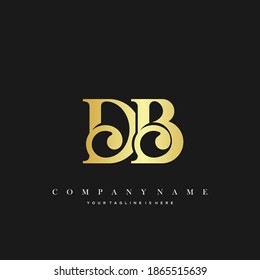 DB Minimal Luxury Initial Logo vector.