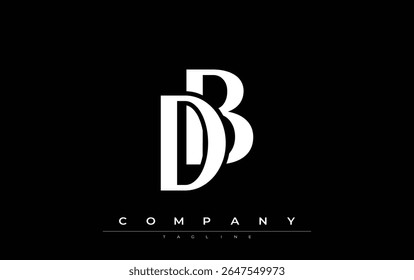 DB Modern Initials Logo Design. Branding logo with stylized initials showcasing bold design and modern aesthetic. Ideal for professional business branding or creative projects focusing on minimalistic