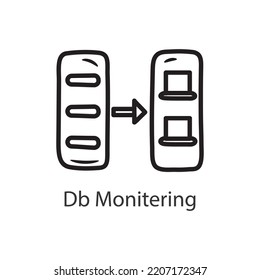 Db mointering Filled Outline Icon Design illustration. Data Symbol on White background EPS 10 File