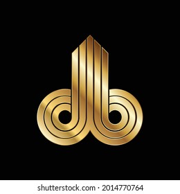 DB Monogram gold luxury logo