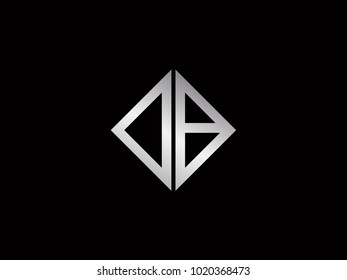 DB square shape silver color logo
