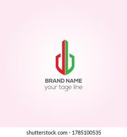 DB vector logo design, JJ Creative logo design