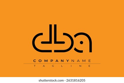 DBA abstract letter design. Modern Business Logo Design With Abstract Typography and Contemporary Style