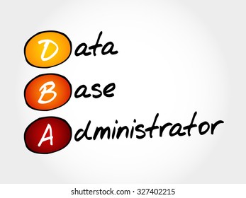 DBA - Database Administrator, acronym business concept