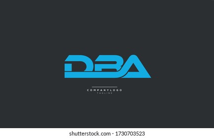 DBA Letter Logo Alphabet Design Icon Vector Symbol