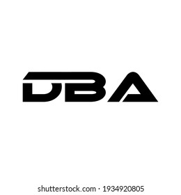 DBA Letter Logo Design polygon Monogram Icon Vector Template