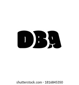 DBA Logo. Vector Graphic Branding Letter Element. White Background