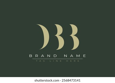 DBB abstract letter logo design. This logo is designed by three abstract letters.