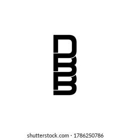 diseño del logotipo del monograma original de la letra dbb