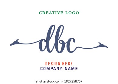 Dbc Lettering Logo Simple Easy Understand Stock Vector (Royalty Free ...