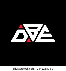 Diseño del logotipo de la letra triangular DBE con forma triangular. Monograma de diseño del logotipo del triángulo DBE. Plantilla de logotipo vectorial de triángulo DBE con color rojo. Logo triangular de DBE Diseño sencillo, elegante y lujoso.