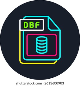 DBF Line Multi Colour Circle