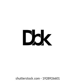 diseño original del logotipo del monograma de la letra dbk