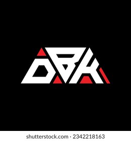 DBK-Dreieck-Buchstaben Logo-Design mit Dreiecksform. DBK Dreieck Logo Design Monogramm. DBK Dreieck-Vektorlogo-Vorlage mit roter Farbe. DBK Dreieckslogo Einfach, elegant und luxuriös.