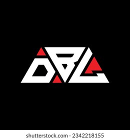 Diseño del logotipo de la letra triangular DBL con forma triangular. Monograma de diseño del logotipo del triángulo DBL. Plantilla de logotipo vectorial de triángulo DBL con color rojo. Logo triangular DBL Diseño sencillo, elegante y lujoso.