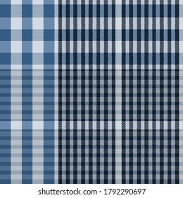 D.Blue Check Plaid Seamless Pattern