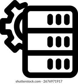 DBMS, Database, Management Outline Icon