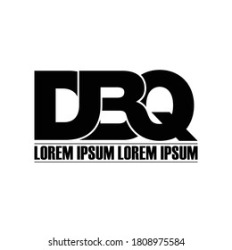 DBQ letter monogram logo design vector