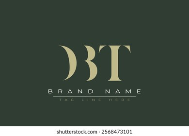 DBT abstract letter logo design. This logo is designed by three abstract letters.