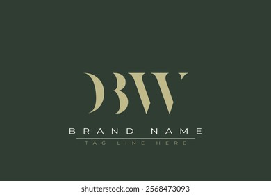 DBW abstract letter logo design. This logo is designed by three abstract letters.
