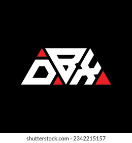 DBX Dreieck-Buchstaben Logo-Design mit Dreiecksform. DBX Dreieck Logo Design Monogramm. DBX Dreieck-Vektorlogo-Vorlage mit roter Farbe. DBX Dreieckslogo Einfach, elegant und luxuriös.