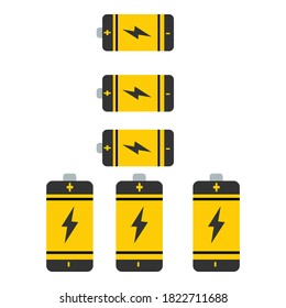 DC 1.5V Batteries vector isolated illustration design