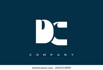 DC Abstract Geometric Logo Design. Modern and elegant logo design with simplistic typography elements, showcasing branding excellence.